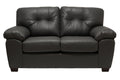 163 Slate Leather loveseat