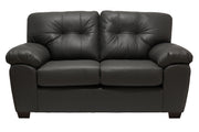 163 Slate Leather loveseat