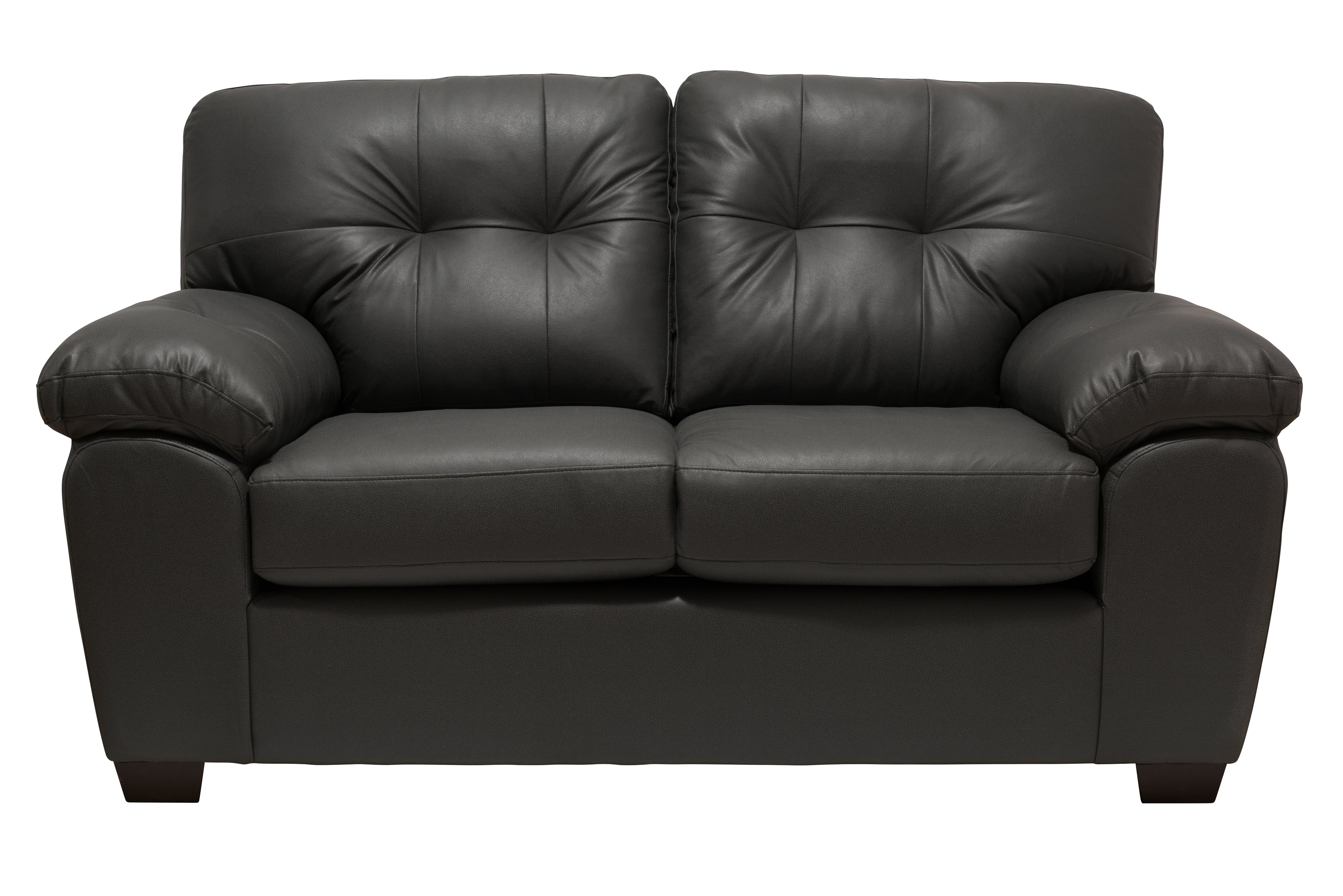 163 Slate Leather loveseat