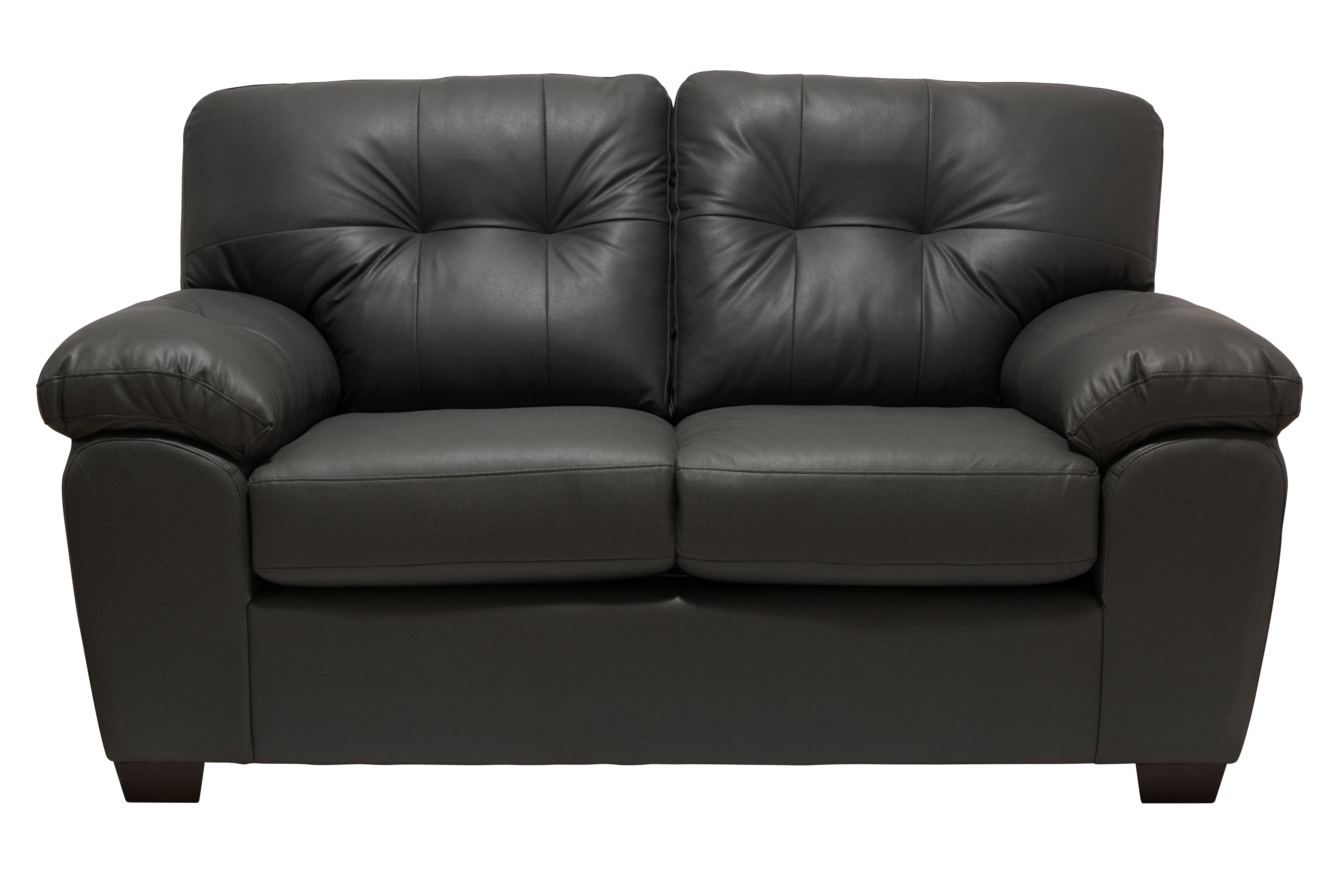 163 Slate Leather loveseat