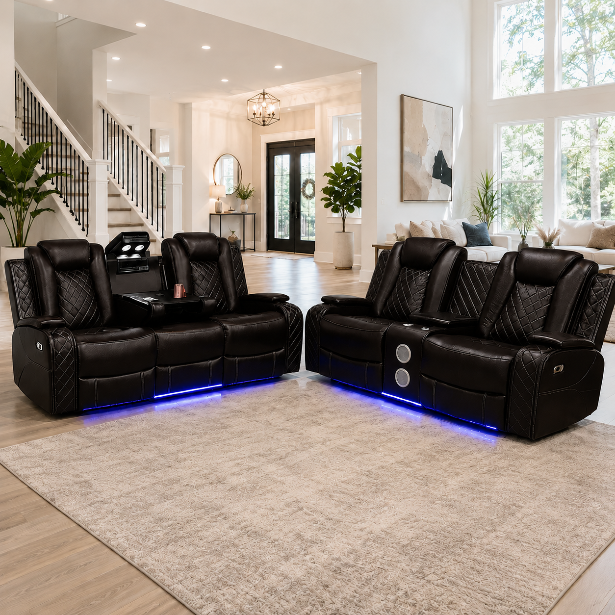 Powered Recliner Sofa (Brown) SF2829
