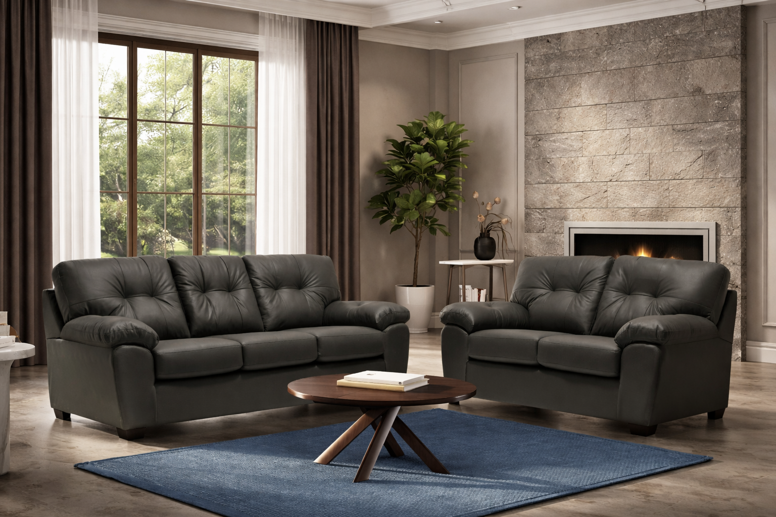 163 Slate Sofa & Loveseat