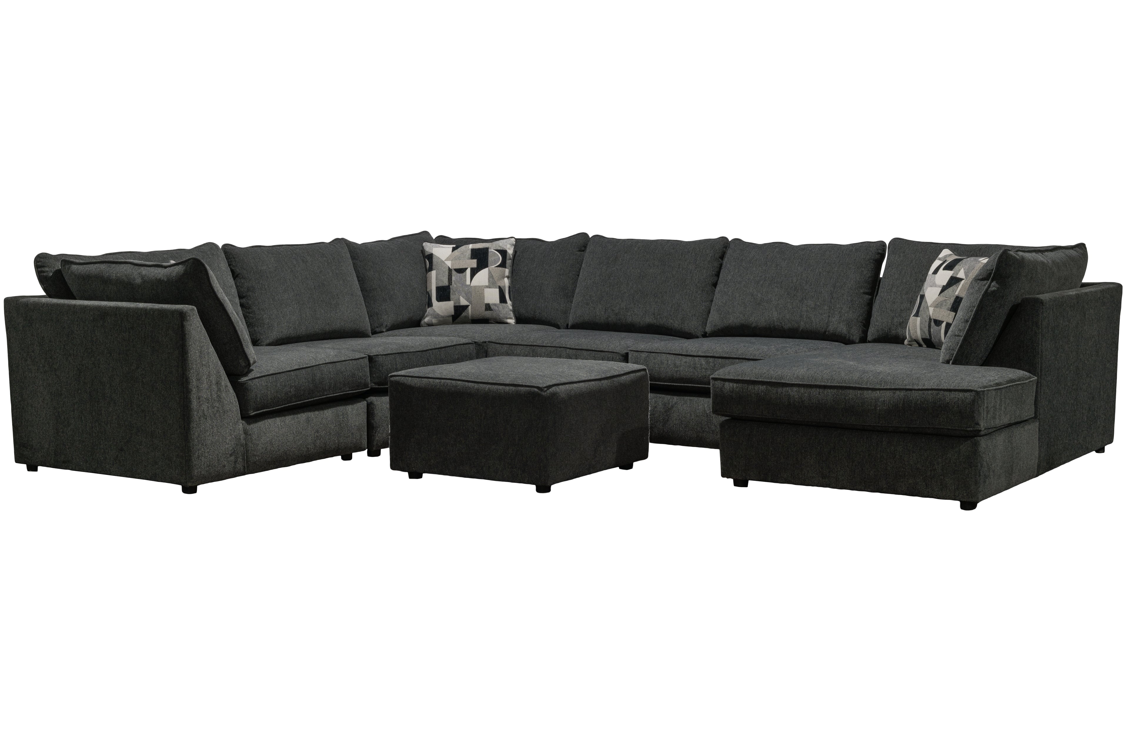 323 RHF Chaise, Armless Chair, Ottoman, Corner Carbon