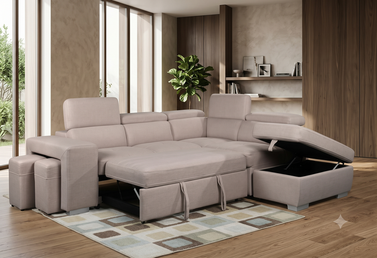 Sofa Bed Silver Gray