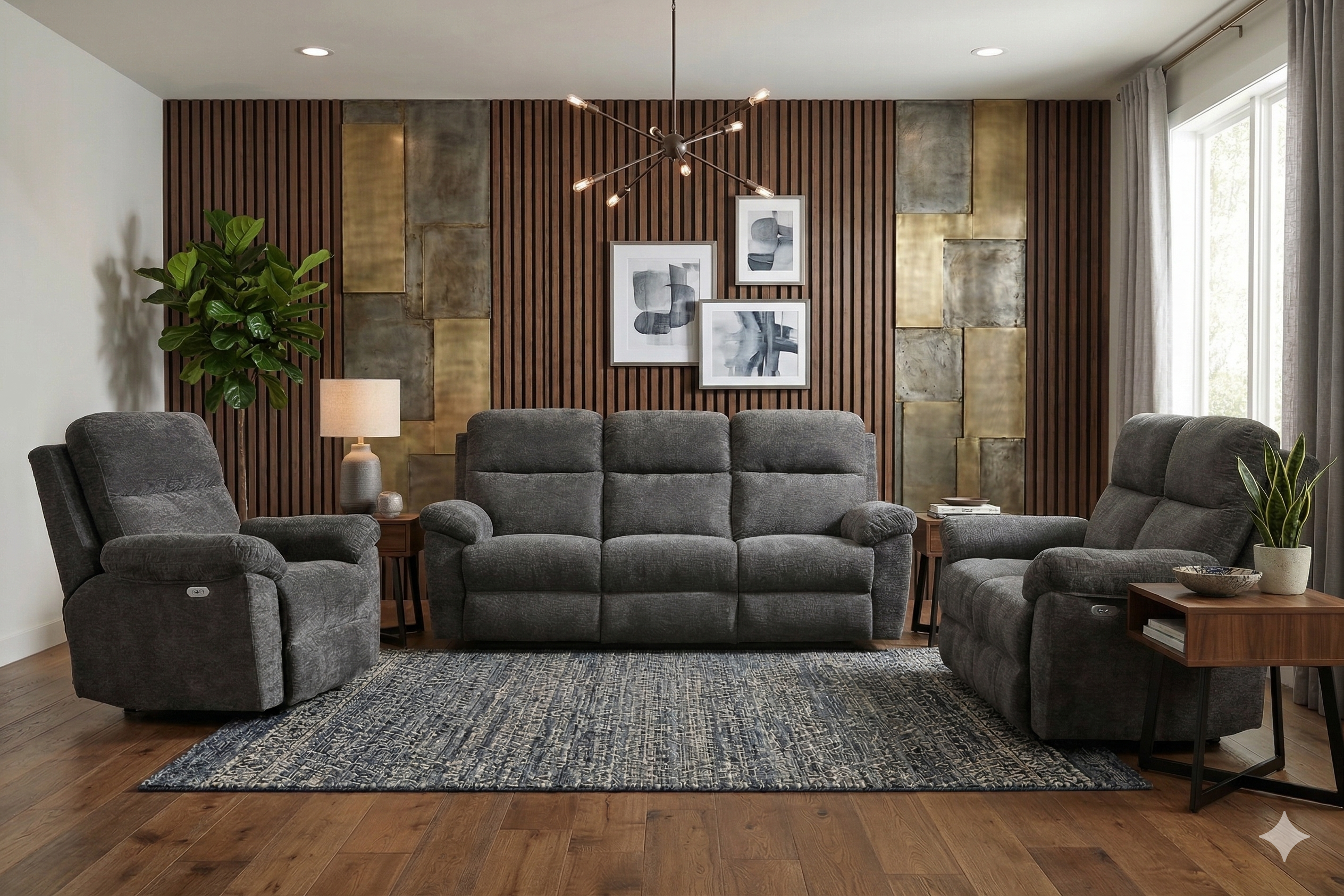 8212 Powered Recliner Sofa Loveseat 3PC SET ADDISON