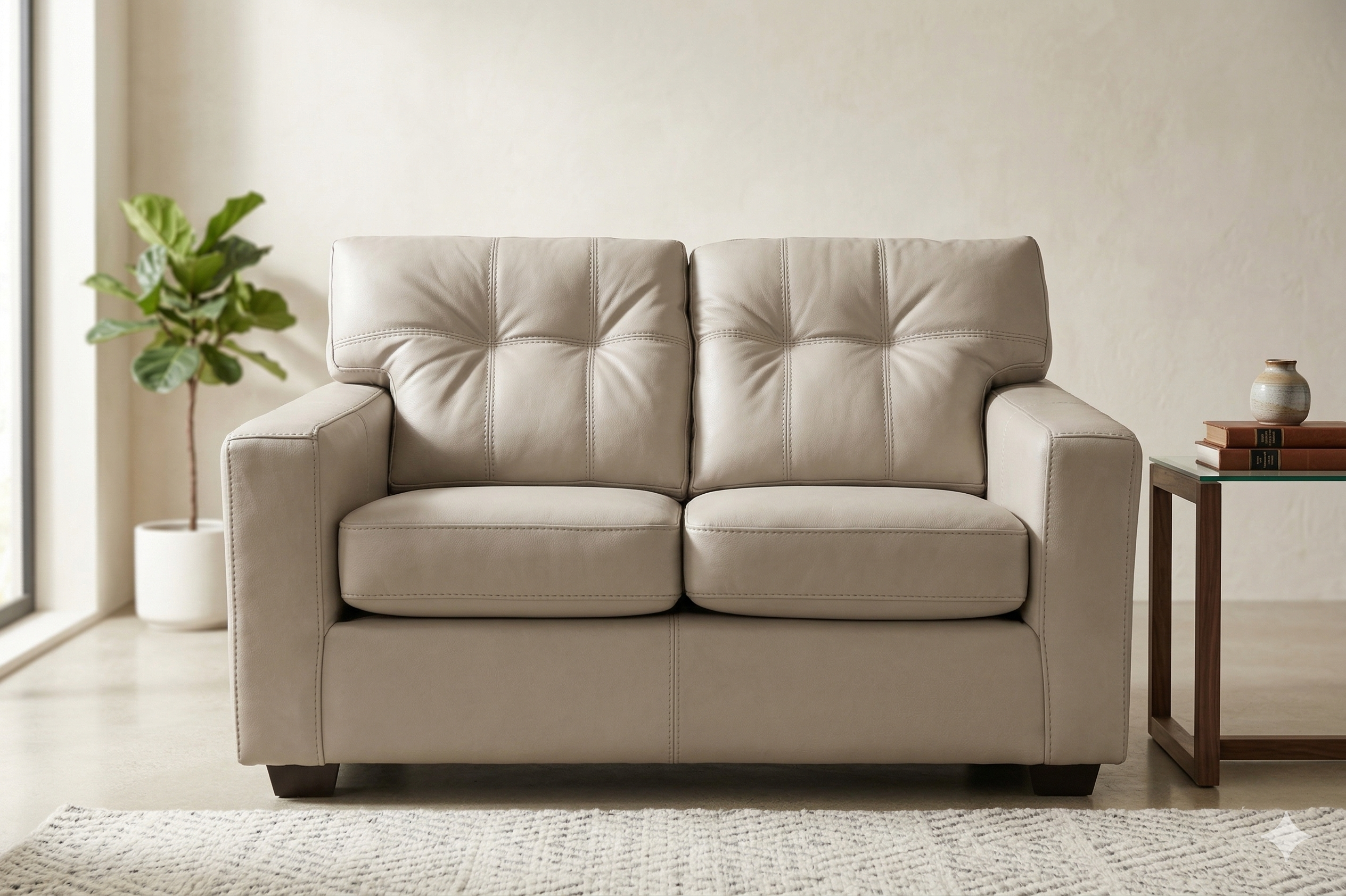 959 Loveseat Beige 2 Seater