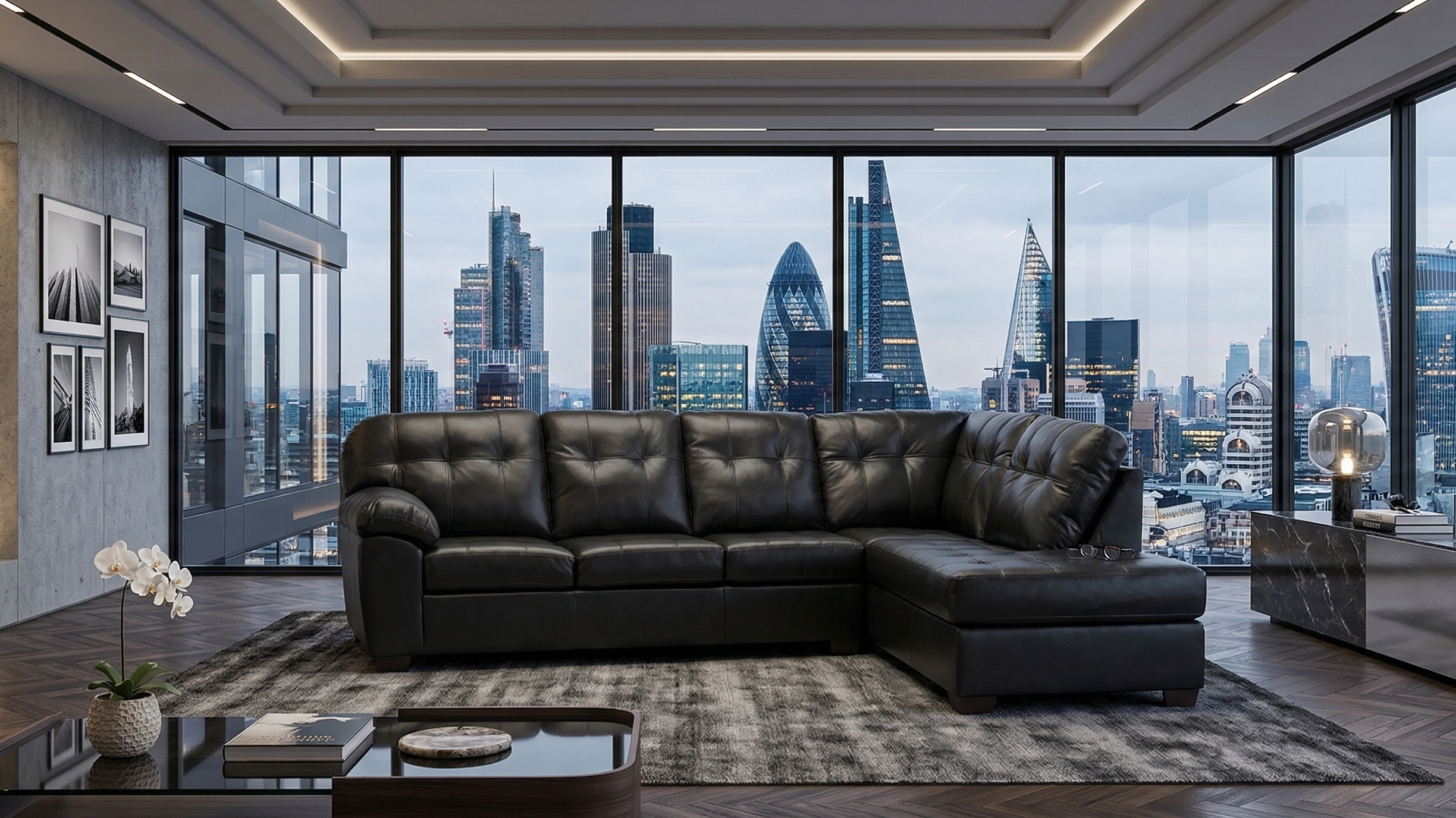 6 / 6 RHF Chaise LHF SOFA BLACK