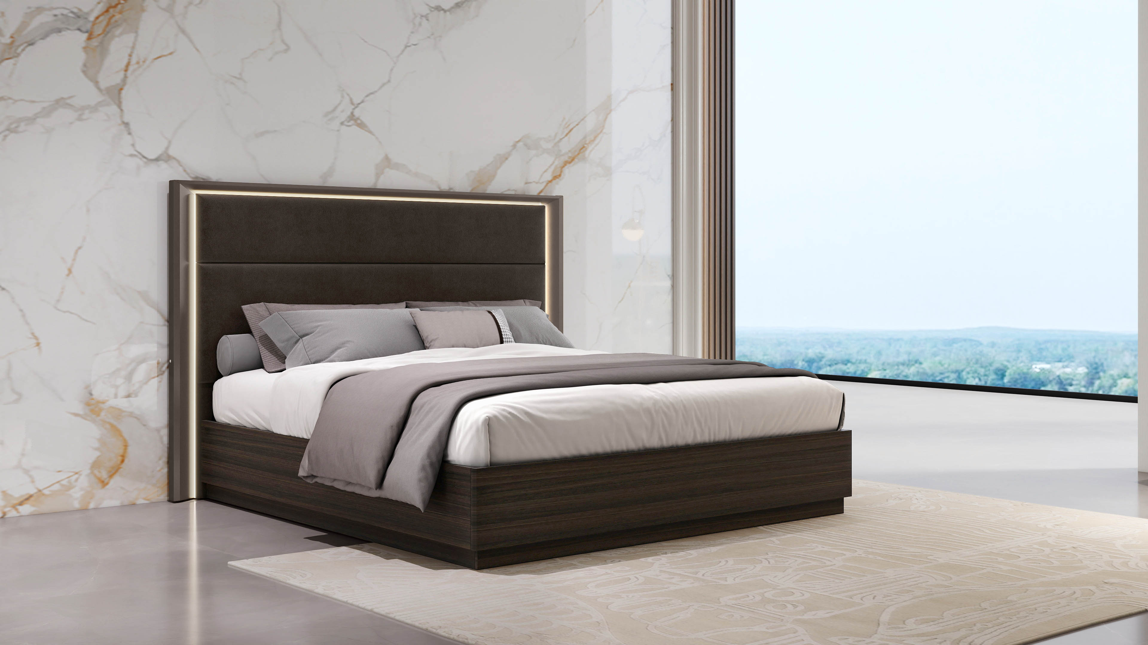Queen Brown MC Bed Set
