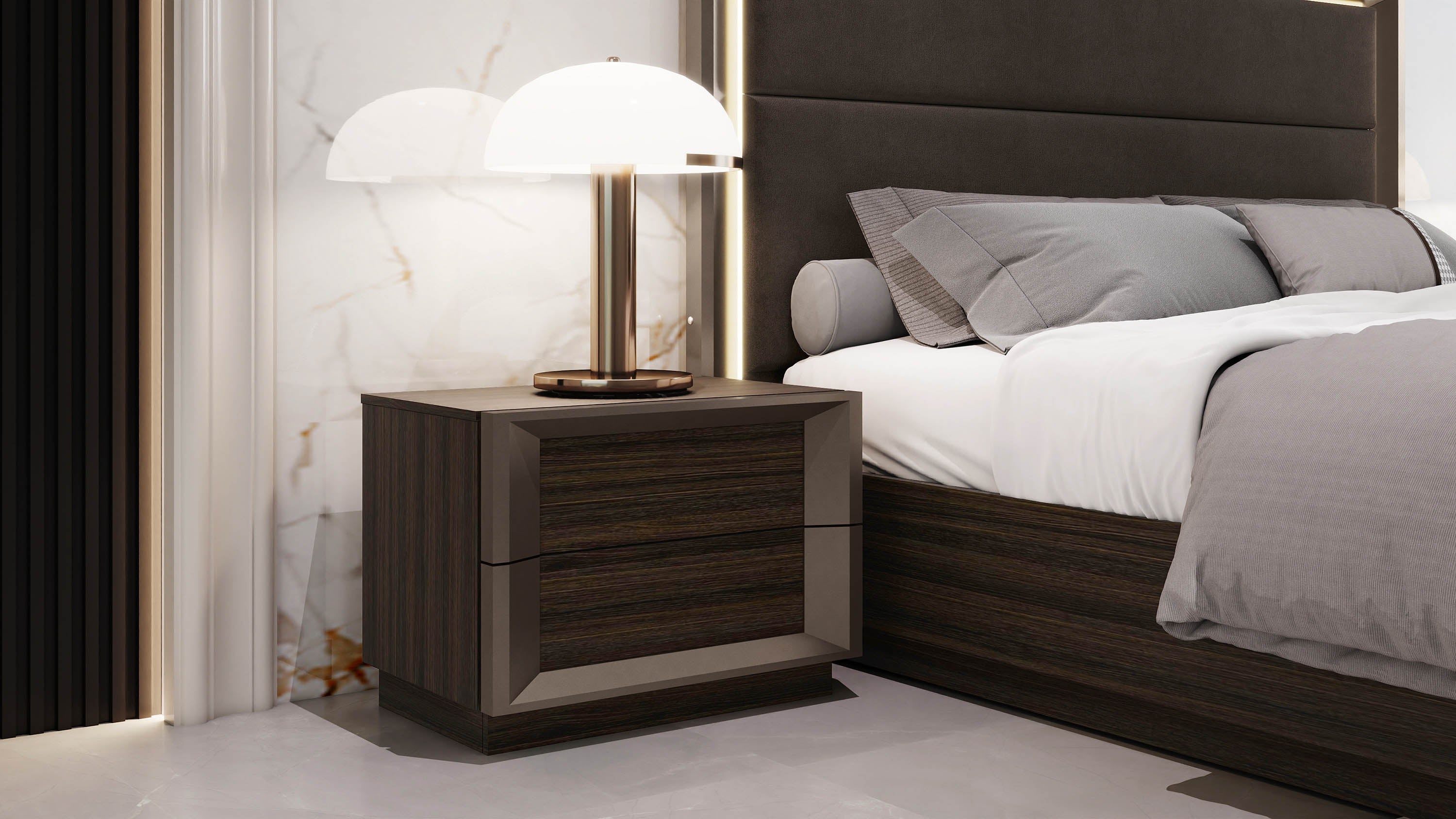 Queen Brown MC Bed Set