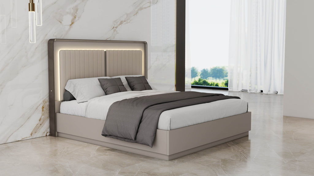 Light Grey Queen Bed Set
