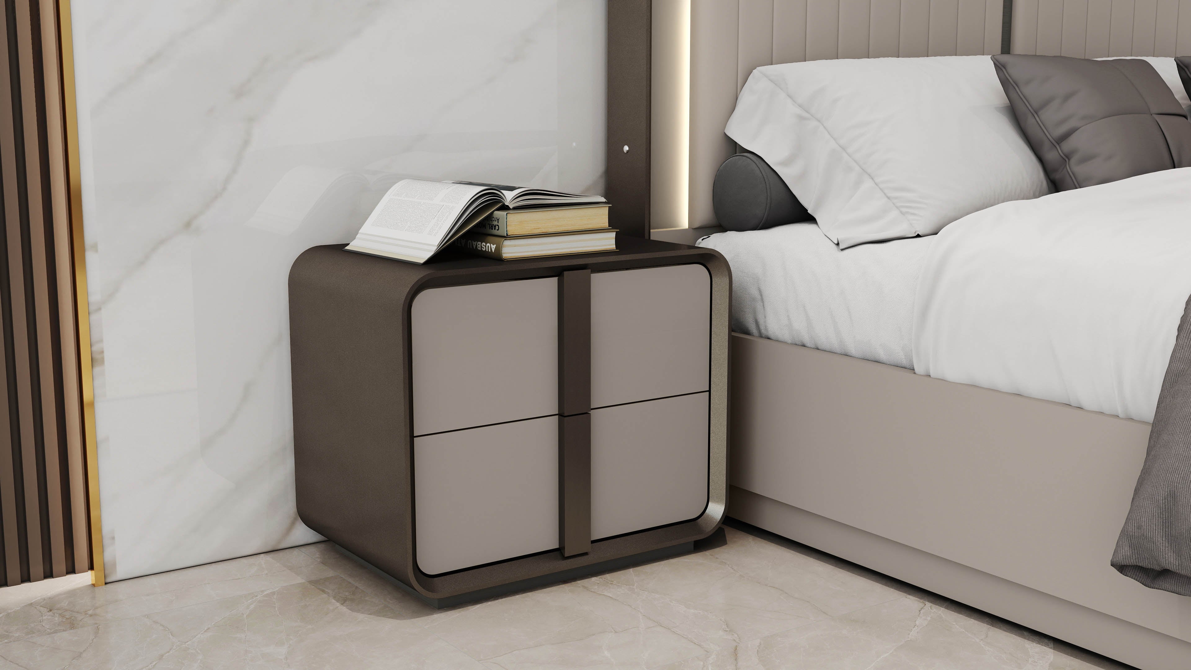 Light Grey Queen Bed Set