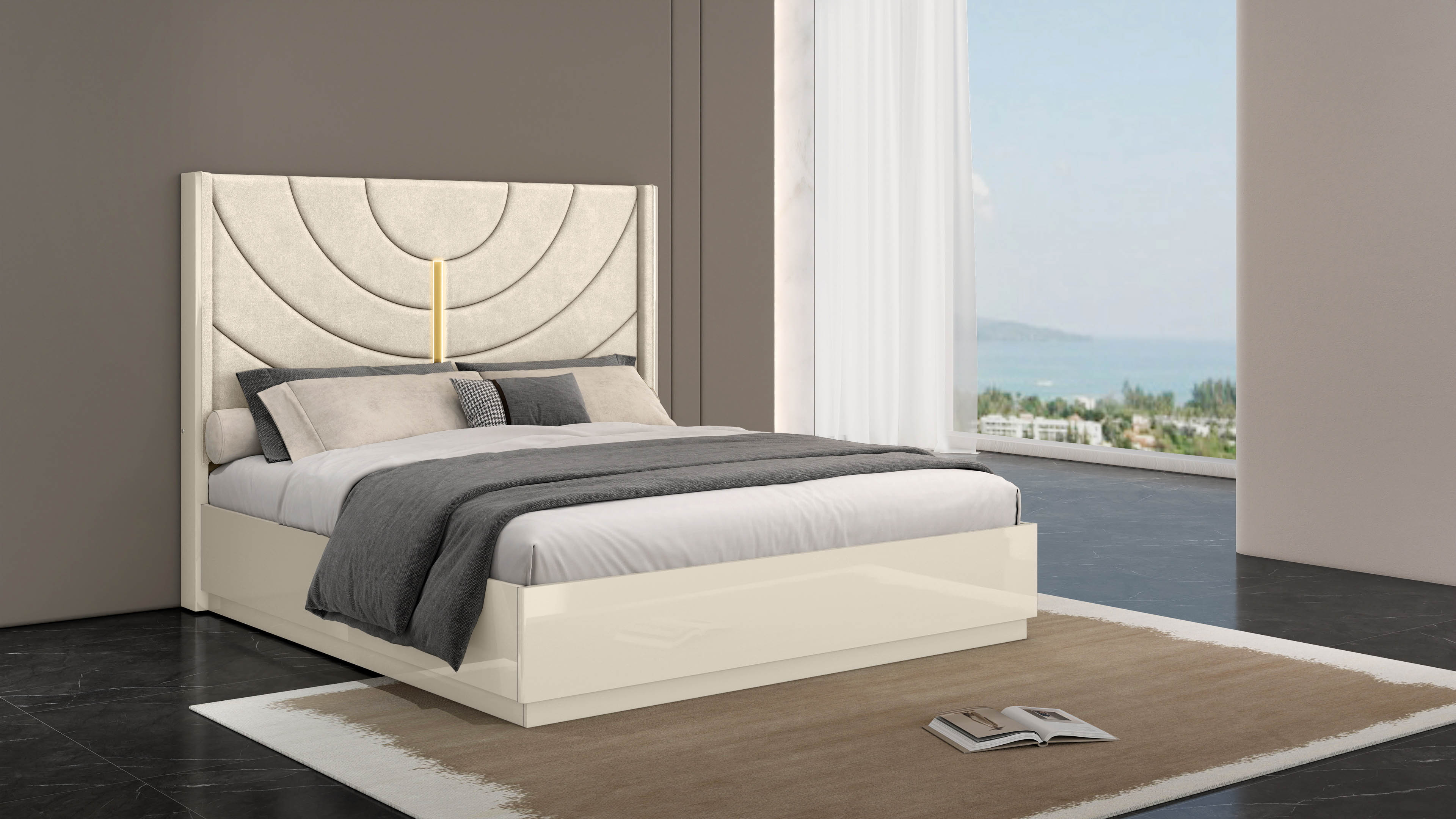 Queen White Bed Set