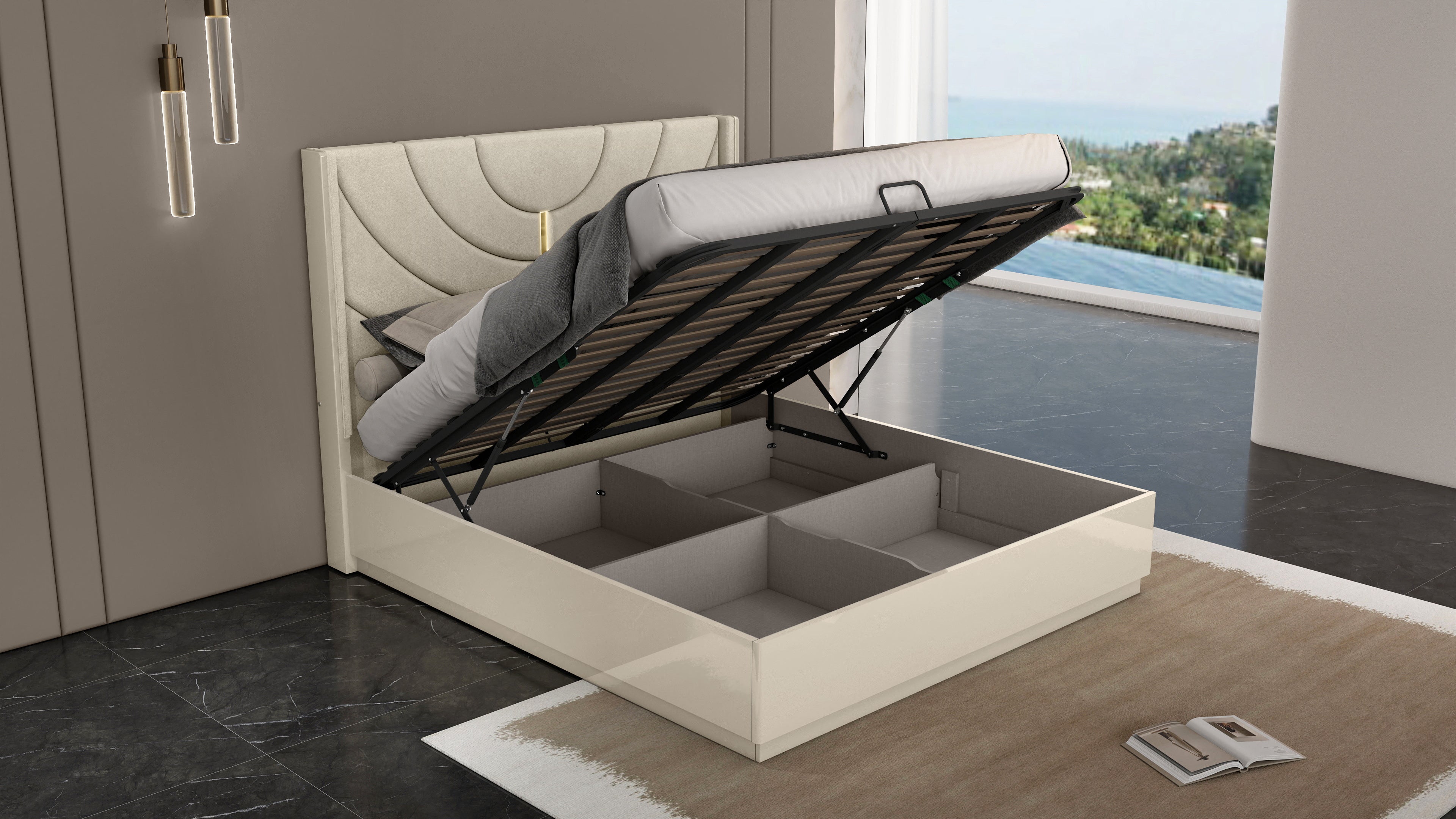 Queen White Bed Set