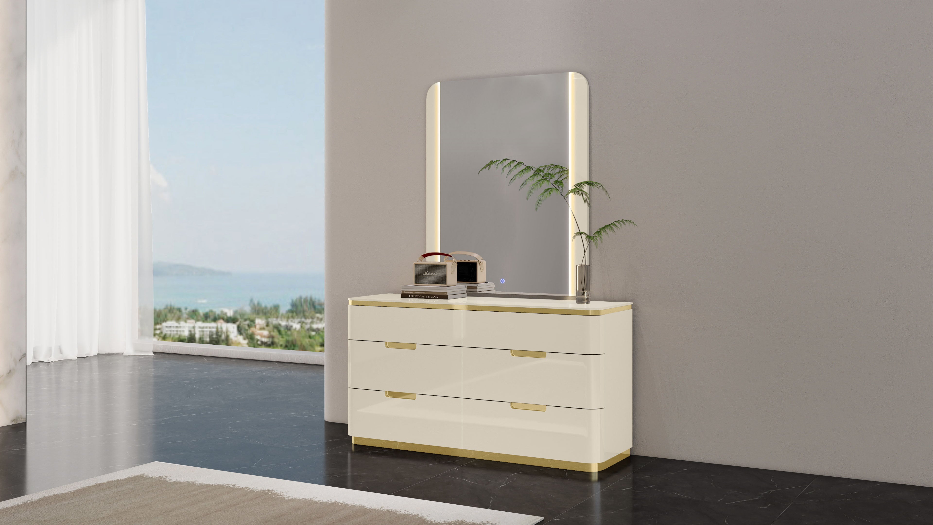 Queen White Bed Set