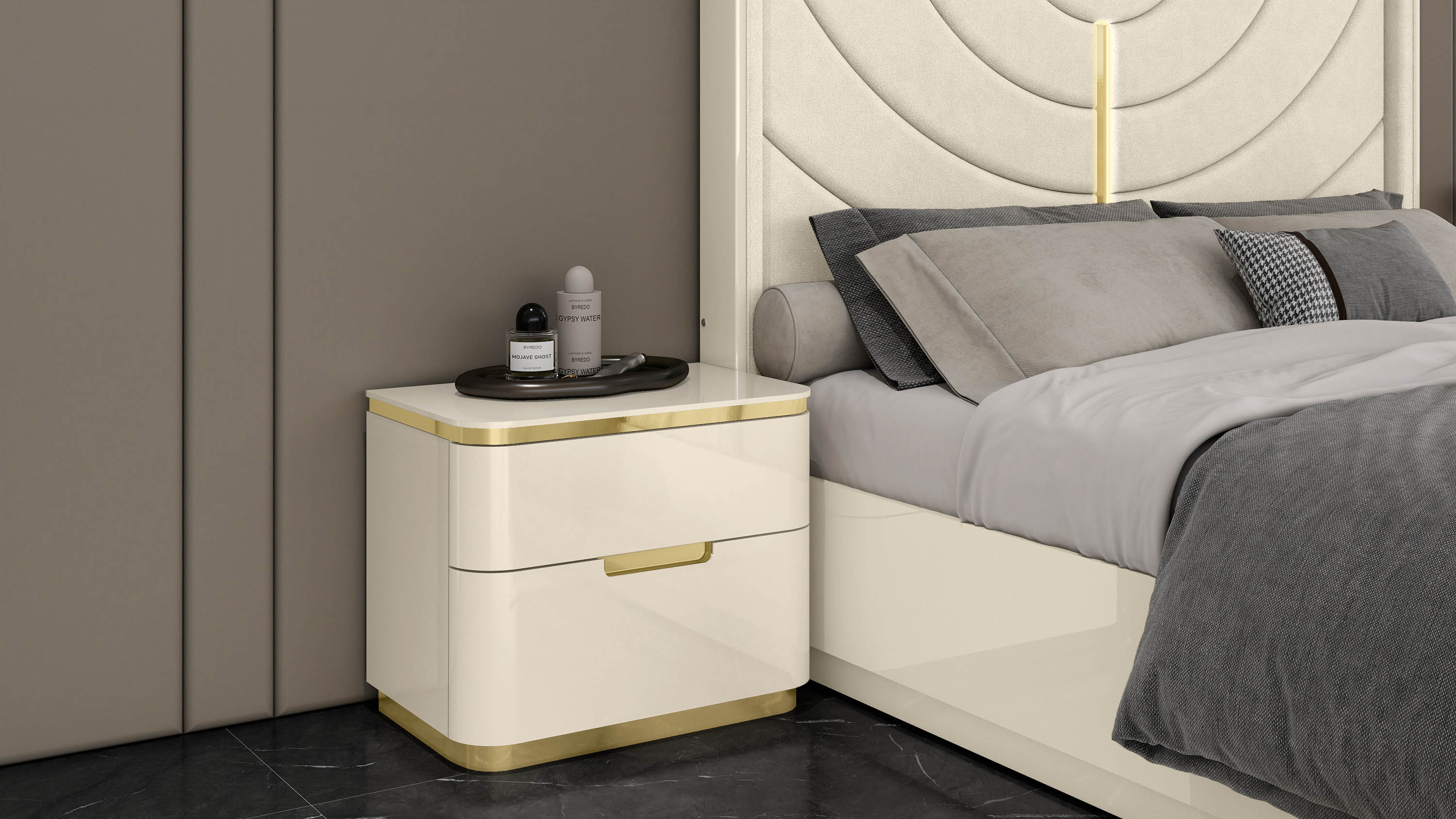 Queen White Bed Set