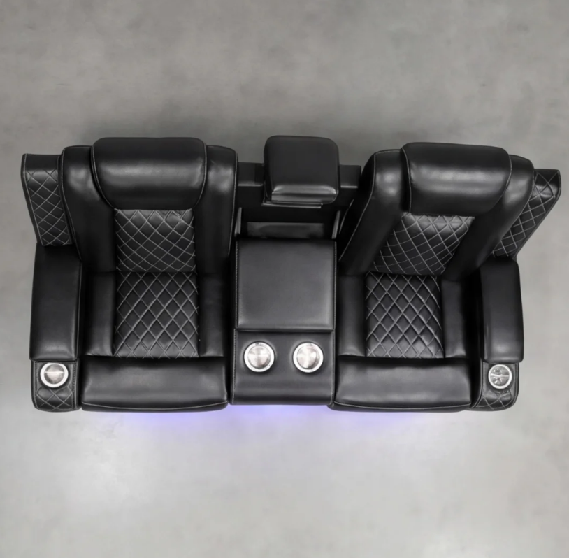 Powered Recliner Sofa (Black) SF5868